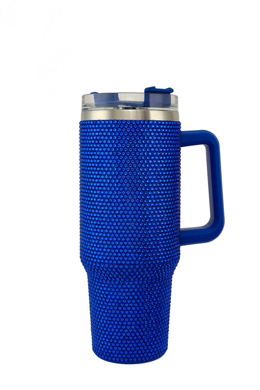 Rhinestone and Handle Tumbler