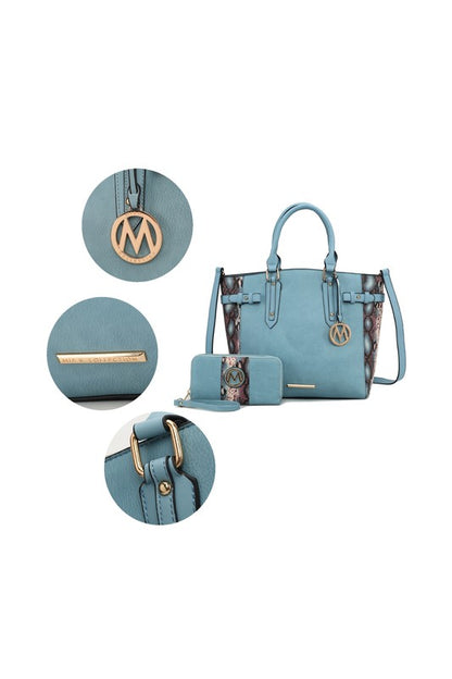 MKF Joelle Faux-Snake Tote bag wallet by Mia K