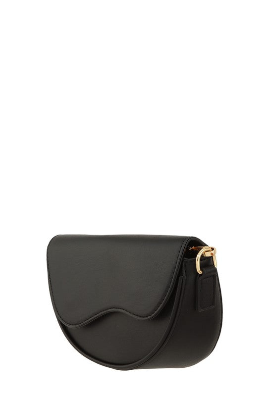 Half Moon Shape Pu Leather Shoulder Bag