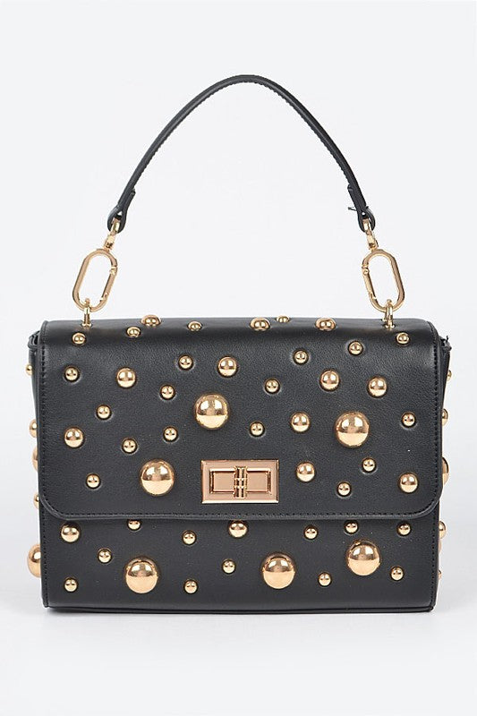 Mix Studs Convertible Top Handle Swing Bag