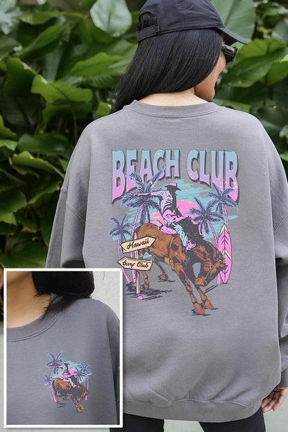 Cowboy Beach Club Graphic Fleece Sweatshirts