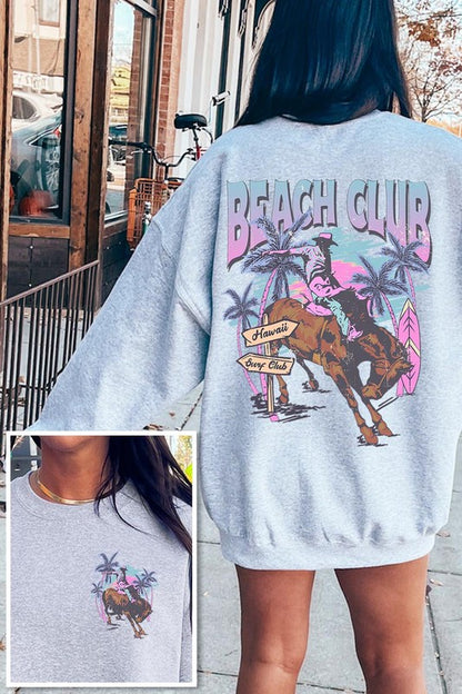 Cowboy Beach Club Graphic Fleece Sweatshirts