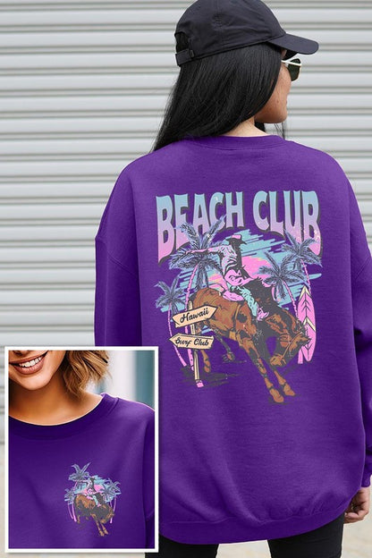 Cowboy Beach Club Graphic Fleece Sweatshirts