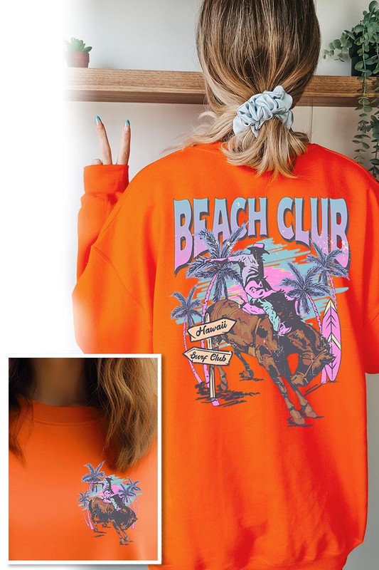 Cowboy Beach Club Graphic Fleece Sweatshirts