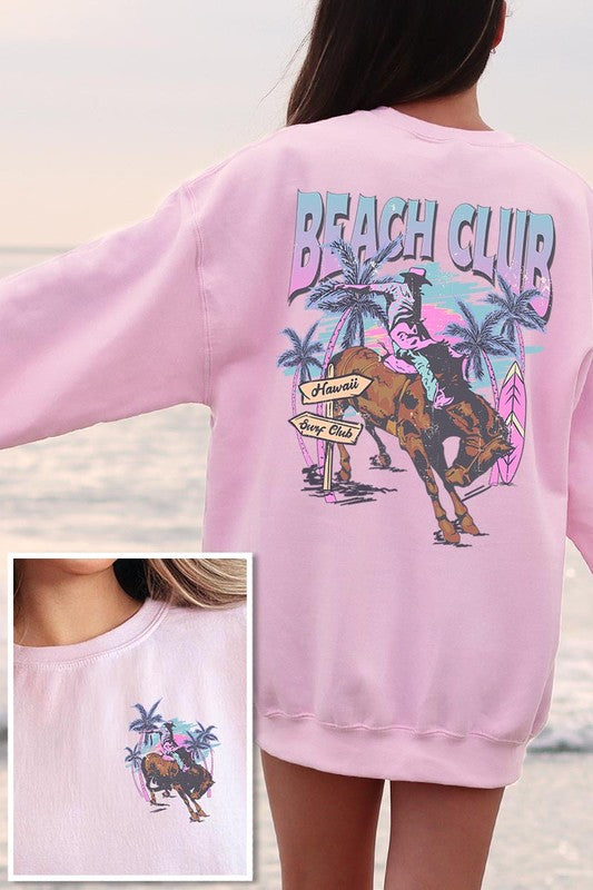 Cowboy Beach Club Graphic Fleece Sweatshirts