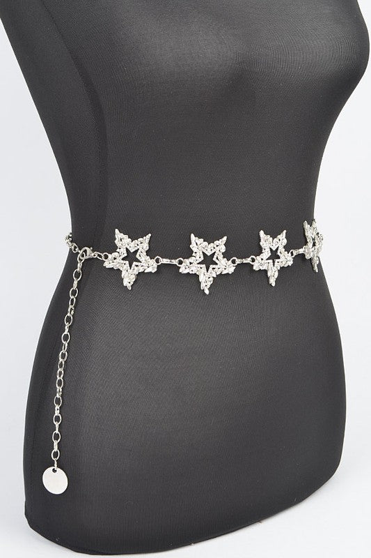 Plus Size Shiny Star Iconic Chain Belt