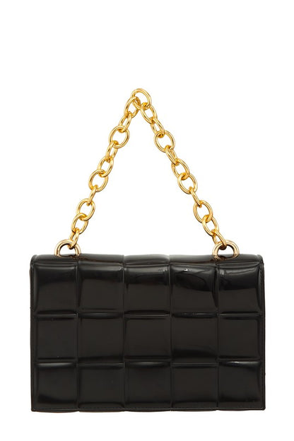 Square Shaped Chain Crossbody Jelly Bag