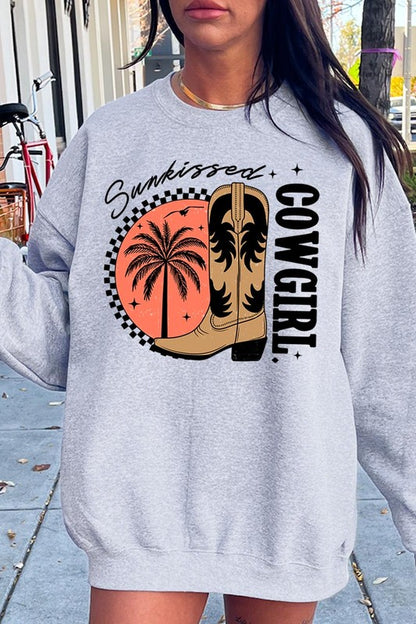 Sunkissed Cowgirl Graphic Fleece Sweatshirts