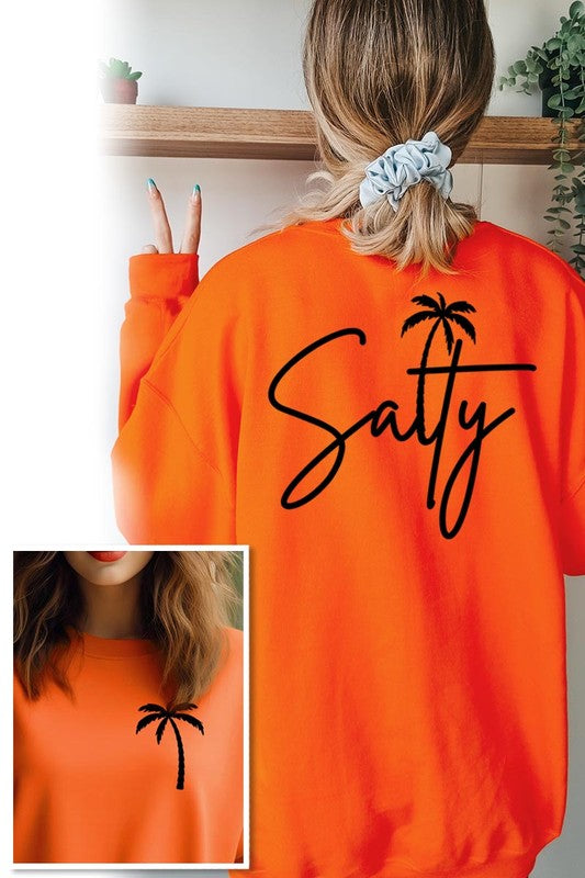 Salty Palm Graphic Fleece Sweatshirts