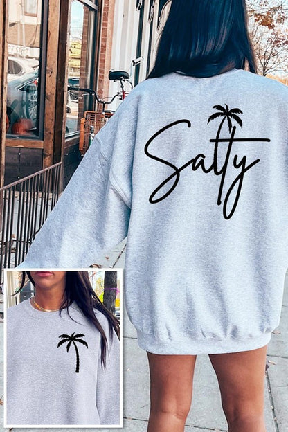 Salty Palm Graphic Fleece Sweatshirts