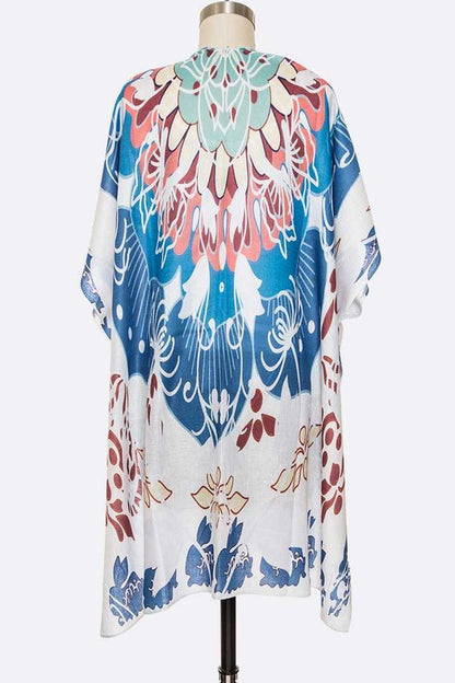 Madala Print Light Weight Kimono Cardigan