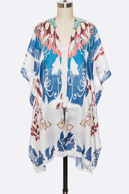 Madala Print Light Weight Kimono Cardigan