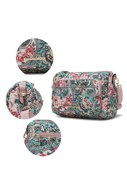 MKF Collection Rosalie Botanical Pattern Crossbody