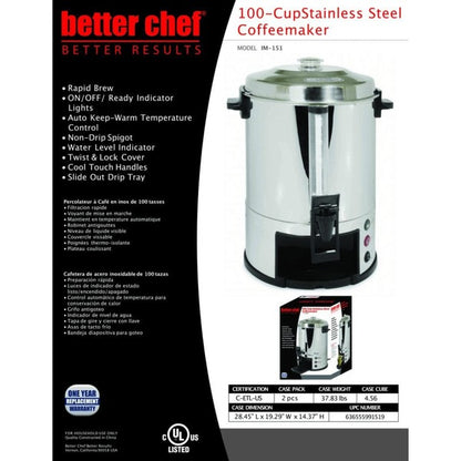 Better Chef 100 Cup Urn Coffeemaker