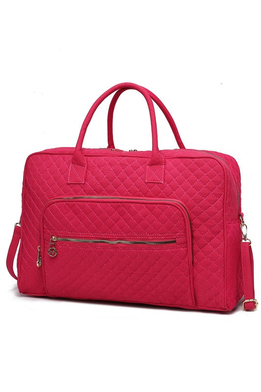 MKF Collection Jayla Solid Quilted Duffle Bag