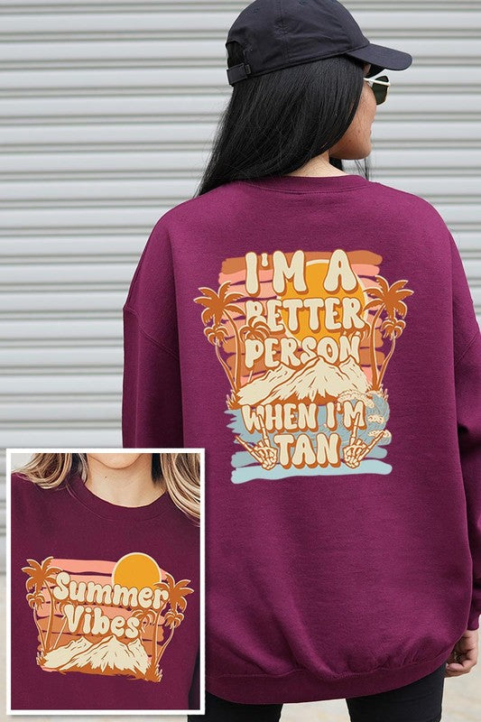 Summer Vibes Graphic Fleece Sweatshirts