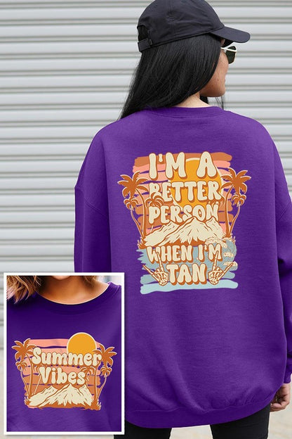 Summer Vibes Graphic Fleece Sweatshirts