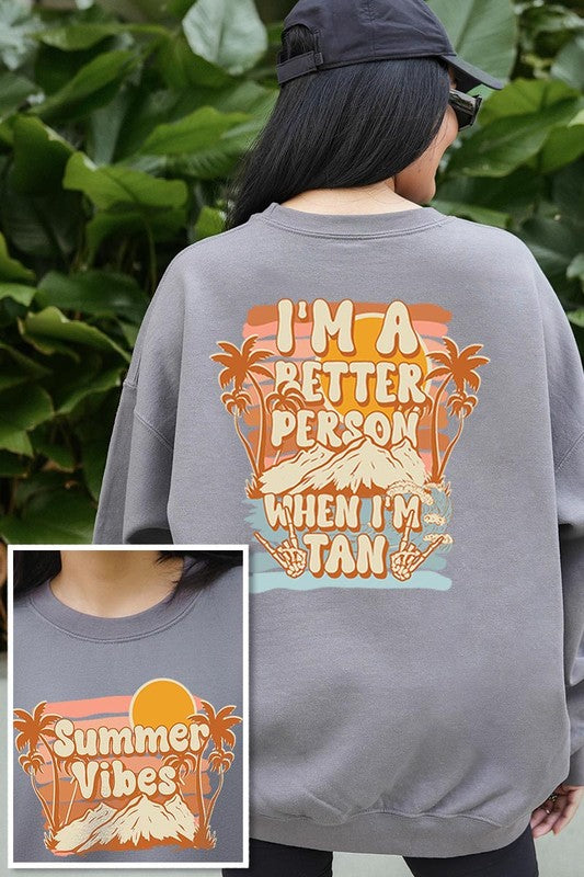 Summer Vibes Graphic Fleece Sweatshirts