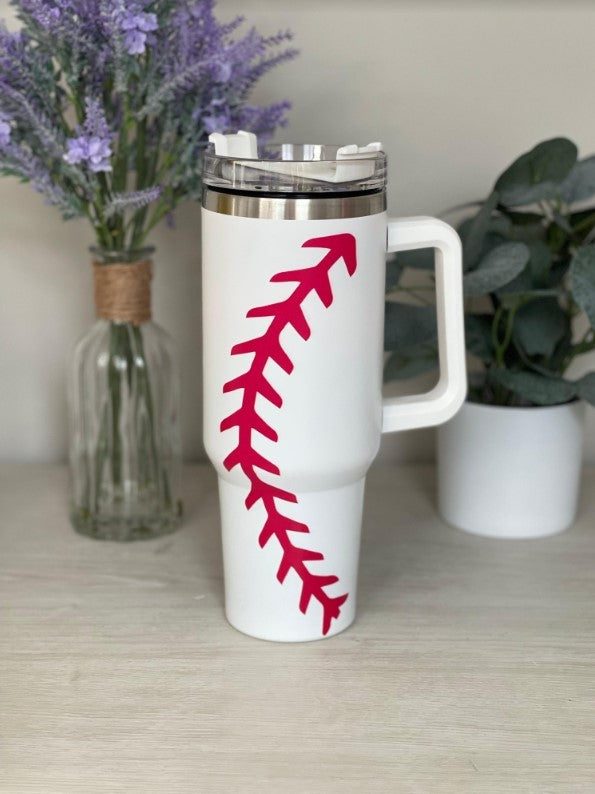 Baseball 40oz Stainless Steel Tumbler