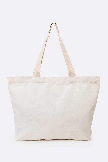 Large Snake Patch Canvas Tote