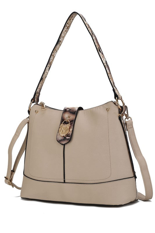 MKF Collection Snake Vegan Leather Shoulder Bag