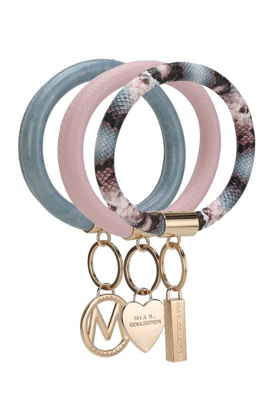 MKF Collection Bangle Wristlet Keychain Set