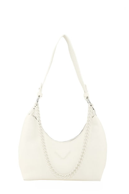 Smooth Textured Shoulder Chain Bag