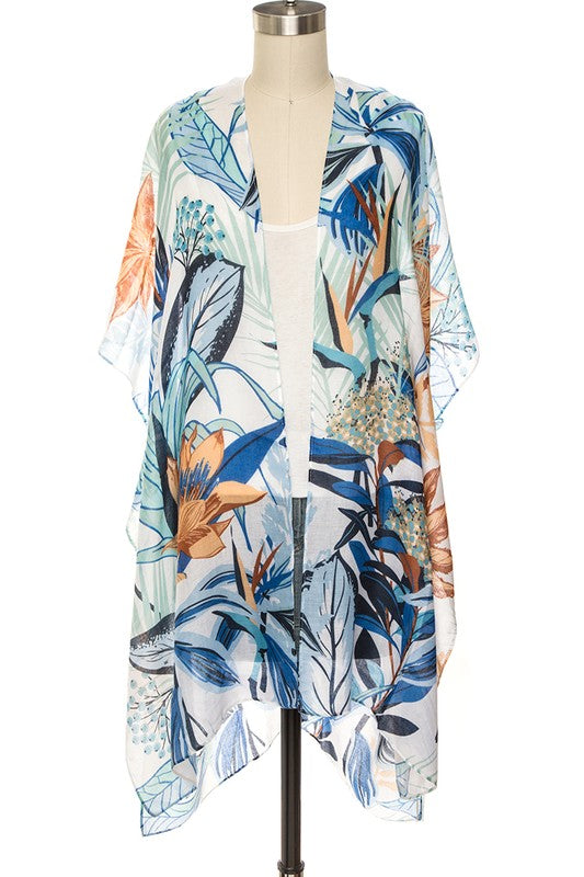 Floral Printed Light Weight Kimono Cardigan