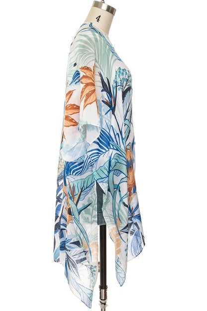 Floral Printed Light Weight Kimono Cardigan