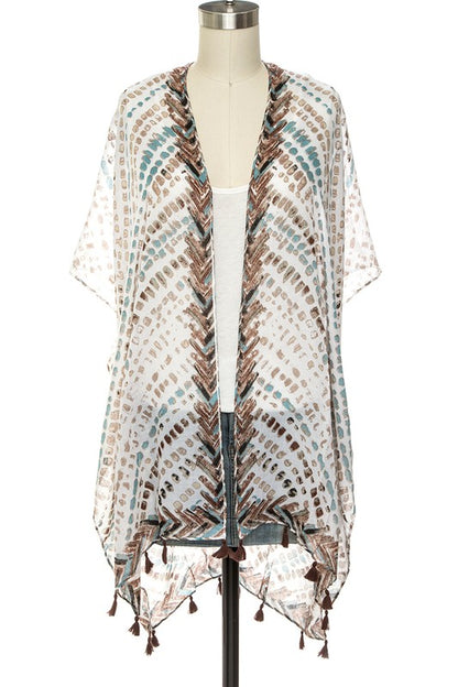 Fringe Tassel Light Weight Kimono Cardigan