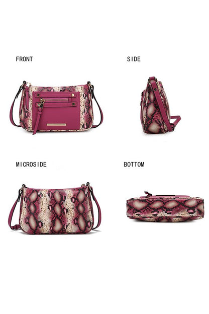 MKF Collection Essie Snake embossed Crossbody