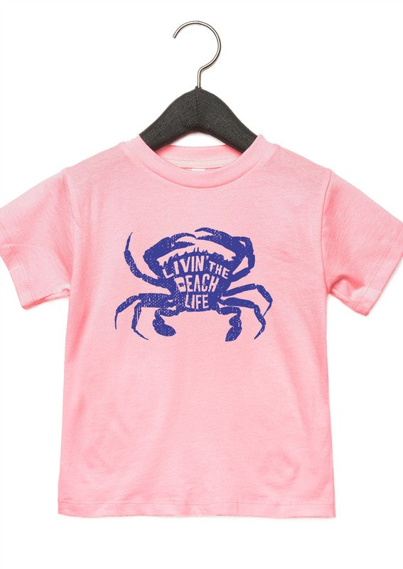 Livin That Beach Life Crab Toddler Tee