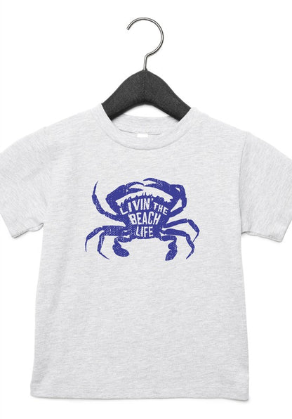 Livin That Beach Life Crab Toddler Tee