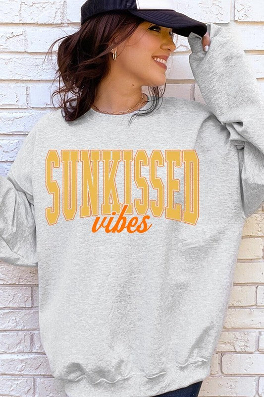 Sunkissed Vibes Graphic Fleece Sweatshirts