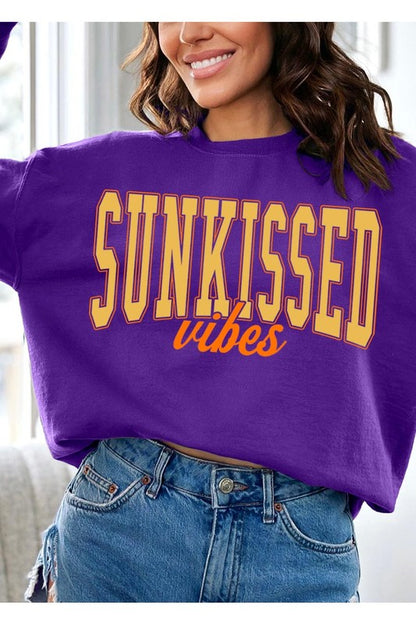 Sunkissed Vibes Graphic Fleece Sweatshirts