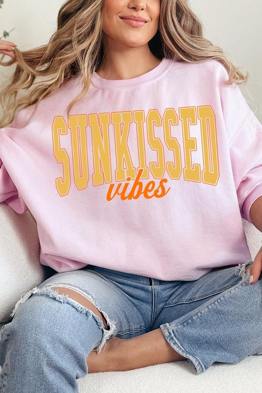 Sunkissed Vibes Graphic Fleece Sweatshirts