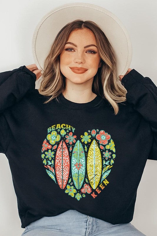 Beachy Keen Graphic Fleece Sweatshirts