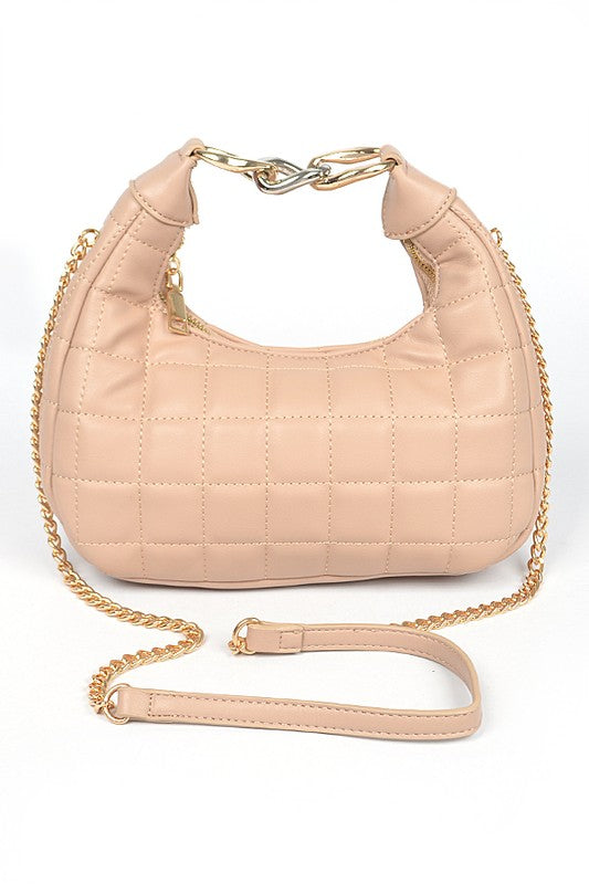 Quilted Top Handle Convertible Swing Bag