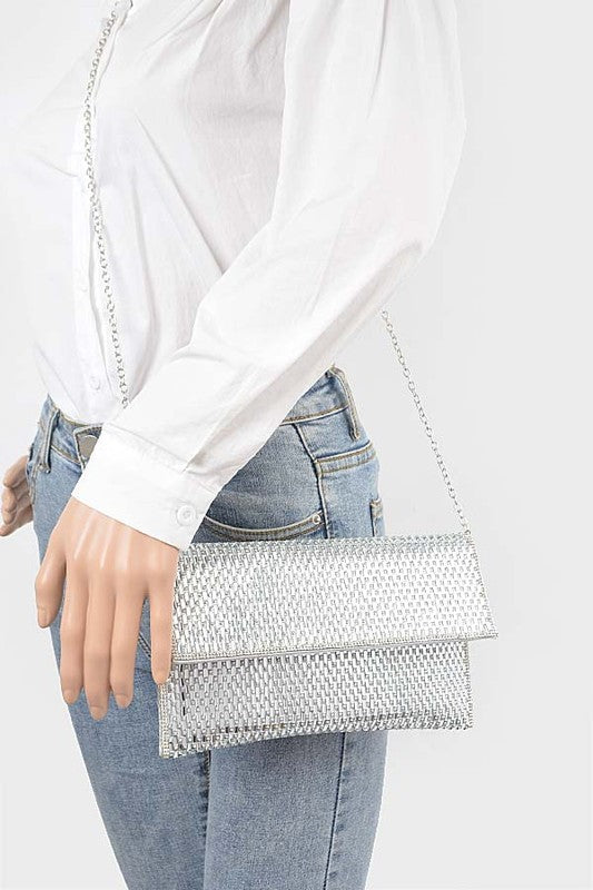 Rhinestone Iconic Envelope Clutch