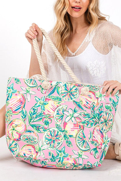 Fun Summer Theme Large Tote Bag