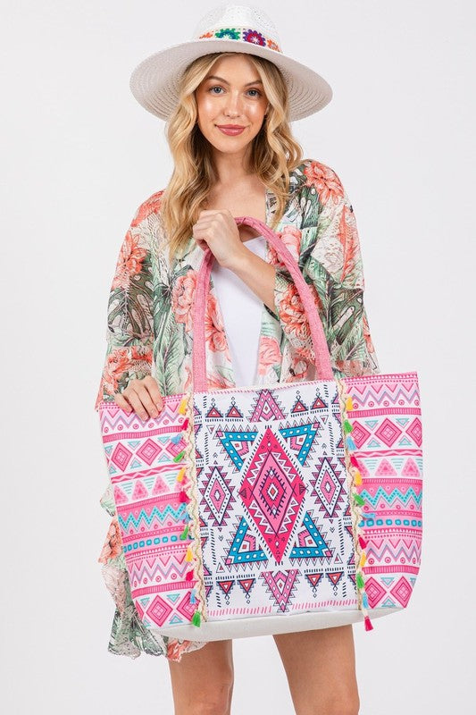 Geometric Pattern Tote Bag