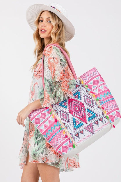 Geometric Pattern Tote Bag