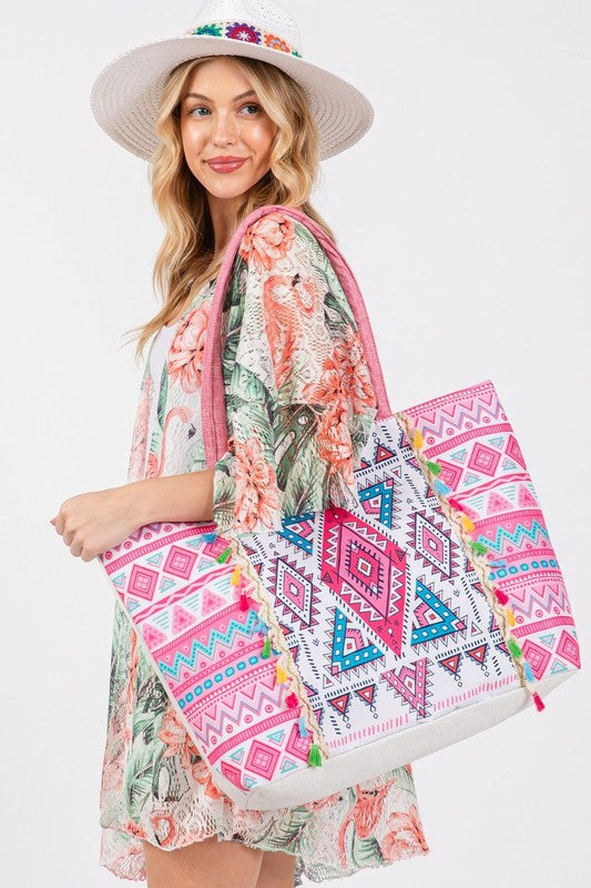 Geometric Pattern Tote Bag