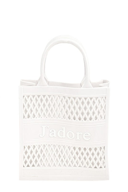 JADORE Mesh Style Top Handle Jelly Bag