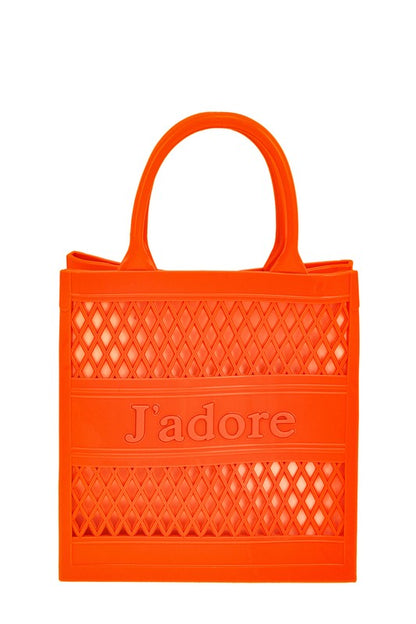 JADORE Mesh Style Top Handle Jelly Bag