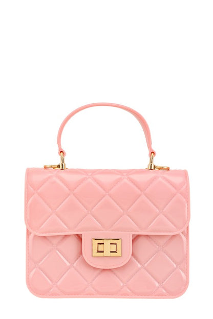 Diamond Quilted Cross Body Jelly Bag