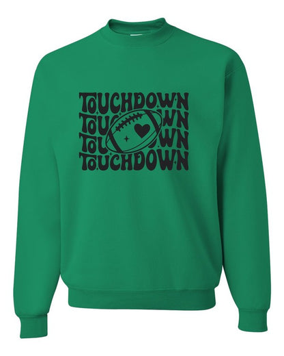 Touchdown Football Cozy Crewneck Sweatshirt