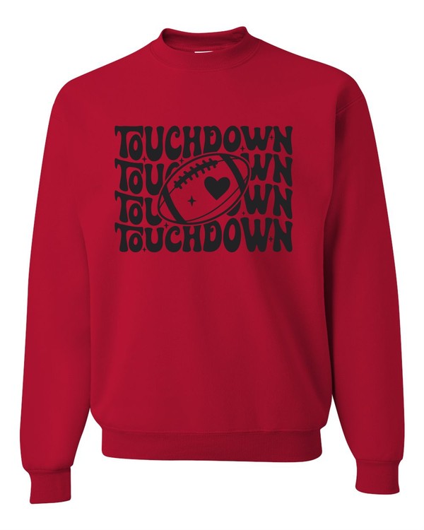 Touchdown Football Cozy Crewneck Sweatshirt