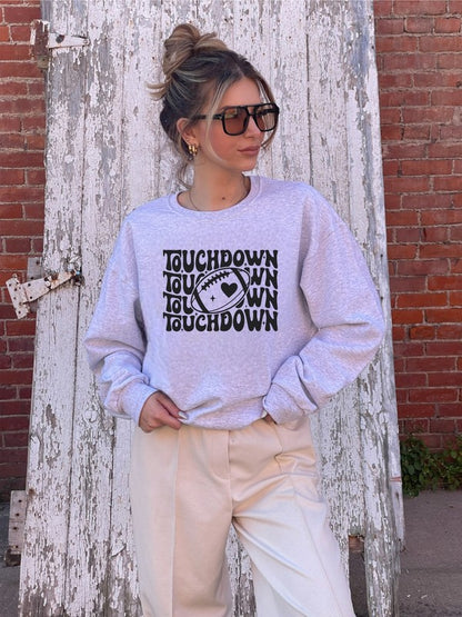 Touchdown Football Cozy Crewneck Sweatshirt