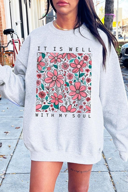 It Is Well With My Soul Graphic Fleece Sweatshirts